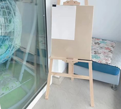 全新库存1.5到1.75米可收缩画架木折叠...