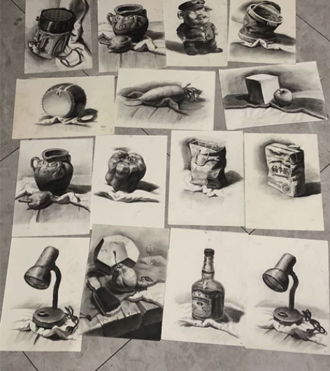 素描静物作品[火] 感兴趣的话点“我想要”...