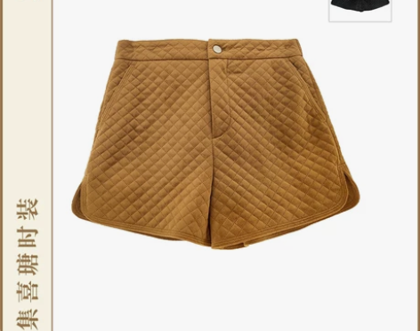 SCRT集喜瑭秋冬短裤女外穿高腰百搭短裤显...