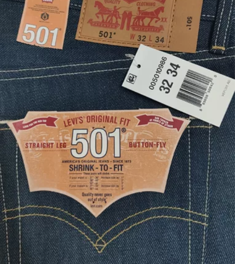 出全新Levis经典501牛仔裤，吊牌全，...