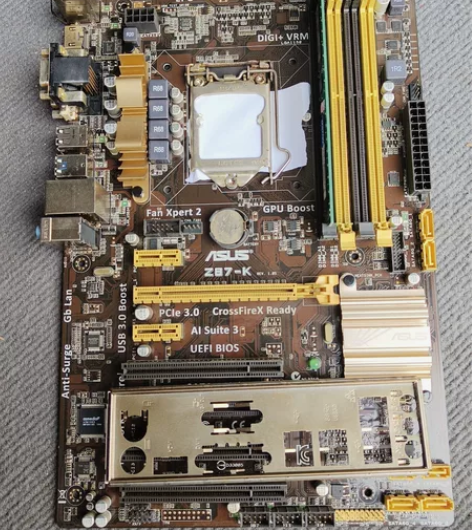 华硕Z87–K主板,1150针脚,支持4代...