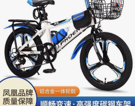 凤凰儿童山地车小学生车男孩女孩自行车单车子...