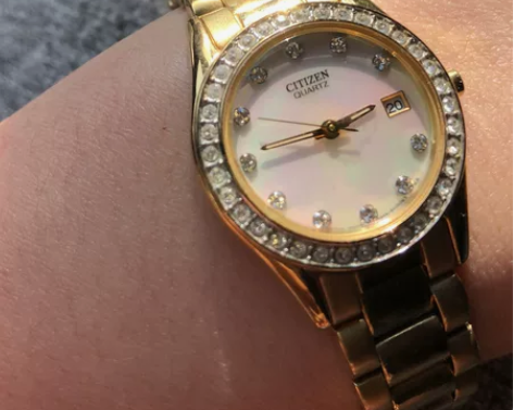 CITIZEN西铁城女士石英手表 贝母表盘...