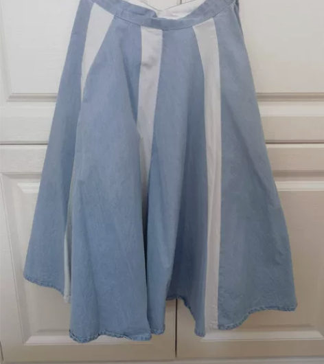 Moussy 牛仔半身裙 伞裙超大裙摆  ...