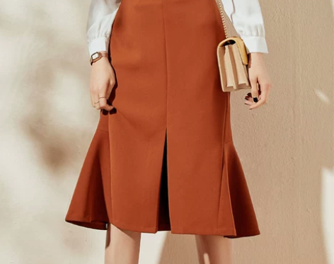 高腰鱼尾裙半身裙女中长款商务包臀裙子202...