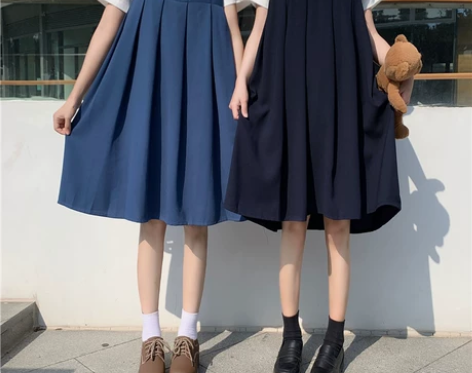 国中生背心裙护奶裙小个子软妹jk制服套装女...
