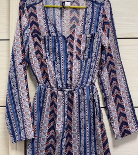 HM民族风连体裤，155/60A，胸围平铺...