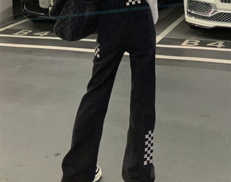 梨形身材裤子女大码胖妹妹秋季显瘦复古设计感...