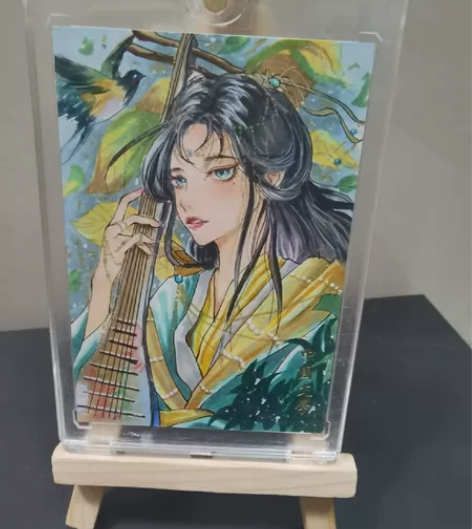 中国文学手绘卡 画师进喜儿 标价包邮，售出...