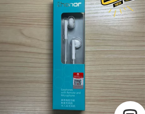 【耳机】全新荣耀Honor半入耳式耳机白色...