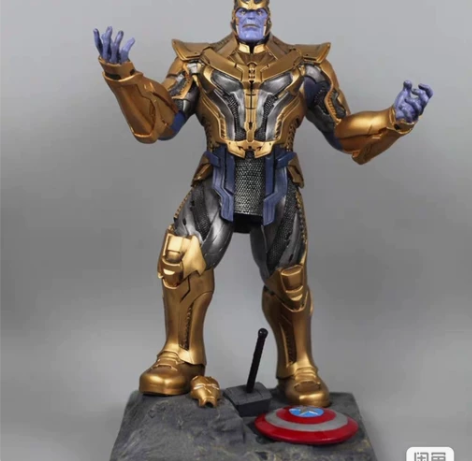 漫威复仇者联盟钢铁侠灭霸35厘米彩色胸像雕...