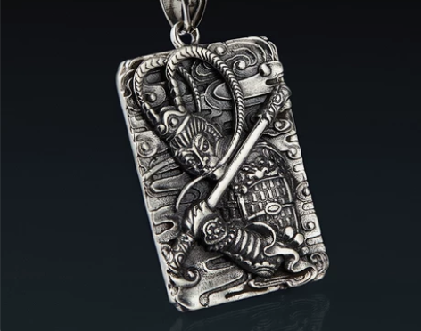 斗战胜佛孙悟空纯银挂坠，西游记，孙悟空是力...