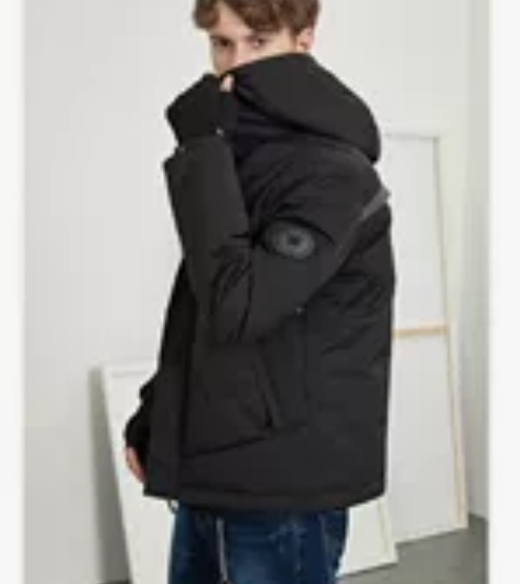 kikc羽绒服男装 秋冬新款连帽保暖外套短...