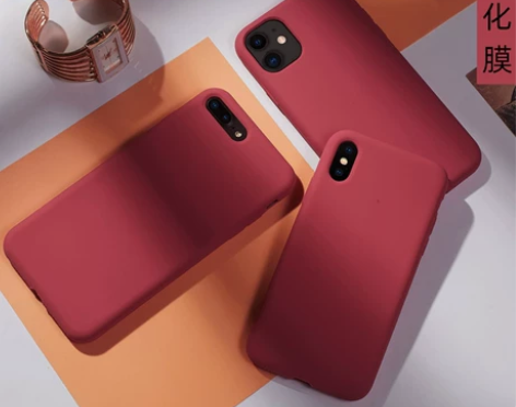 ins风山茶红适用12苹果11手机壳iPh...