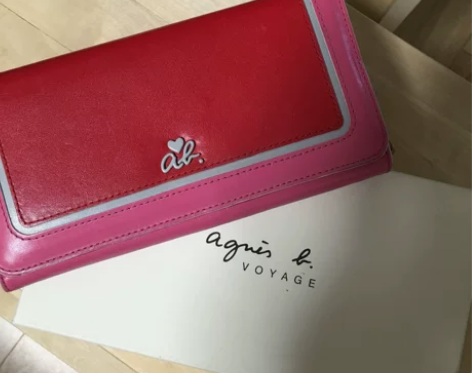 agnes b 雅昵斯比 牛皮钱包 女士皮...