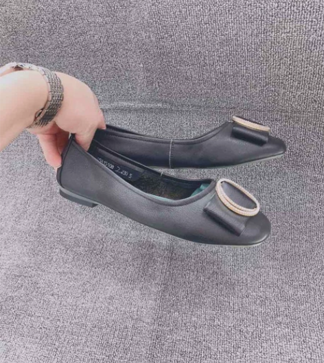 35.36.37码  头层牛皮 女士浅口单...