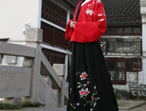 [如梦霓裳]汉服女装 袄裙[芙蓉月(五]红...