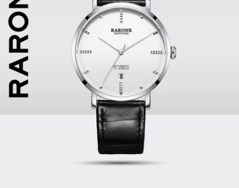 雷诺全自动机械表男表防水手表简约大气大表盘...