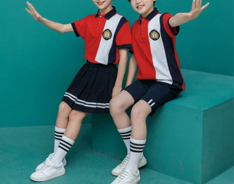 小学生校服夏装纯棉短袖运动套装 儿童毕业班...