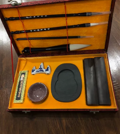 荣宝斋 文房四宝礼盒 狼毫羊毫兼毫毛笔 墨...