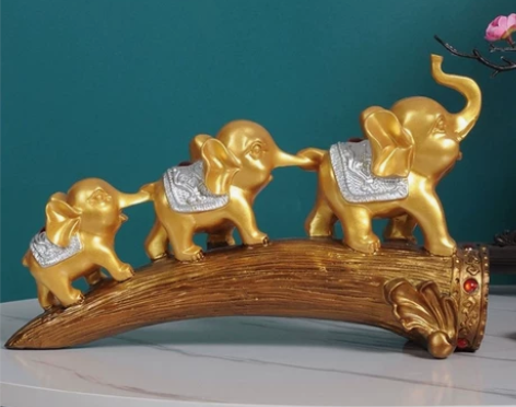 大象客厅酒柜电视柜美式摆件创意现代家居室内...