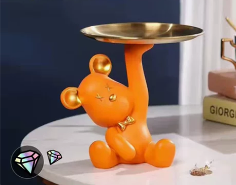 清仓包邮暴力熊摆件收纳托盘客厅电视柜卧室桌...