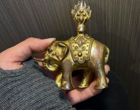 鎏金的吉祥像摩尼宝 工艺好 太美了 招财 ...