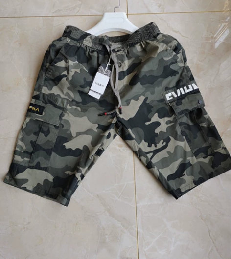 正品纯棉工装短裤男夏季迷彩五分裤男士休闲大...