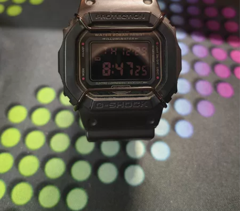 卡西欧小方块dw5600ms 烟熏黑 反显...