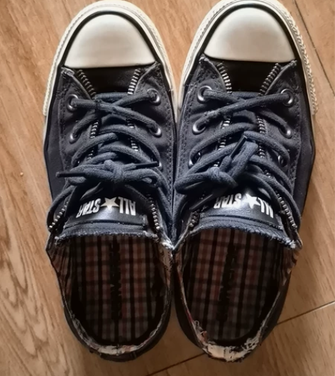 匡威全明星帆布鞋 黑色36码 自用正品清闲...