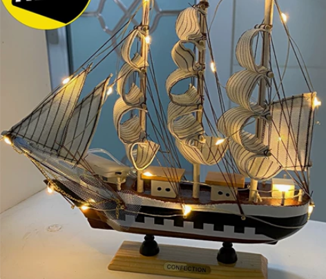 【北欧帆船模型摆件】一帆风顺帆船模型摆件客...