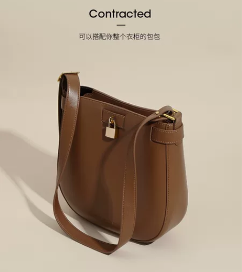 Somay包包2022新款水桶包复古百搭大...