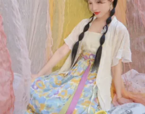 现货 旋归店庆款汉服魏晋套装 半袖襦交领襦...