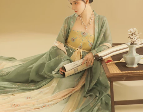 桔屿正品原创汉服 诃子裙【簪花】 尺码S ...