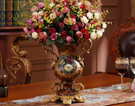 欧式客厅软装装饰品美式餐桌电视柜玄关摆件花...