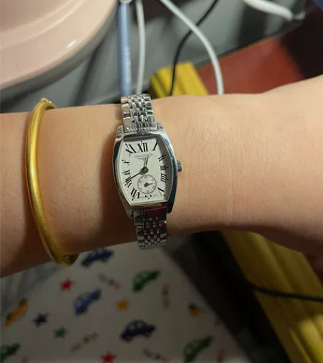 Longines浪琴正品小方金表女士手表黛...