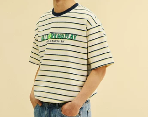 Candymade 网球笑脸系列 横条纹笑...