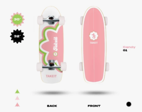 Takeit陆地冲浪板镁合金CX4深脚窝7...