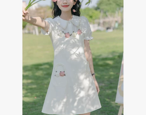 背带裙女设计感小众吊带连衣裙夏季甜美可爱初...