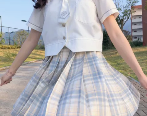 柠檬海盐jk制服裙短袖衬衫全套学院风日系短...
