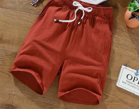 夏季休闲韩版棉麻短裤男士加肥加大胖子肥佬大...