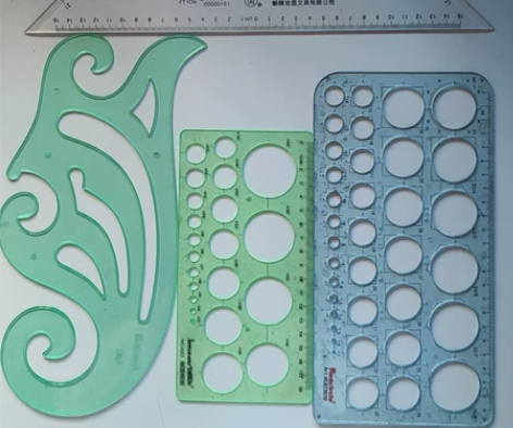 三角板(上海蝴蝶)   45° 圆模板(金...