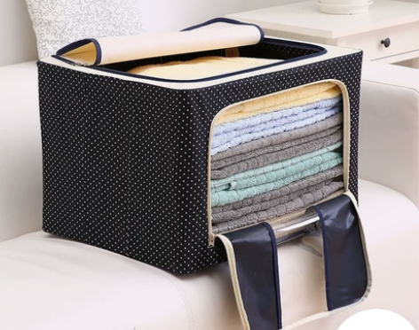 72L大号收纳箱装衣服牛津布纺棉被袋布艺储...