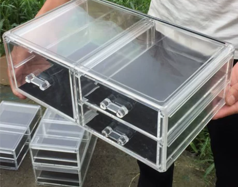 超大号透明化妆品收纳盒韩式梳妆台整理亚克力...