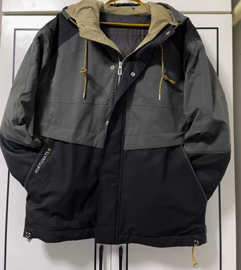 男士短款羽绒服冲锋衣，180码墨绿色黑色咖...