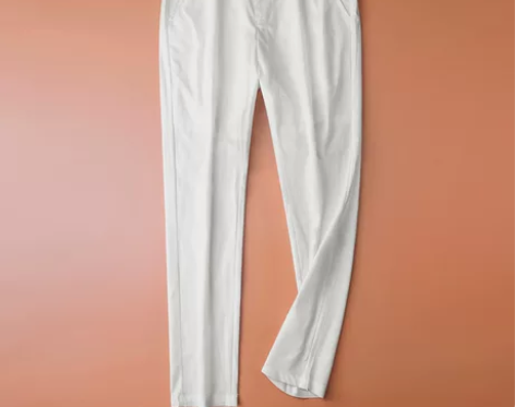 纯色休闲裤子男春季薄款下装帅气白色裤男装青...