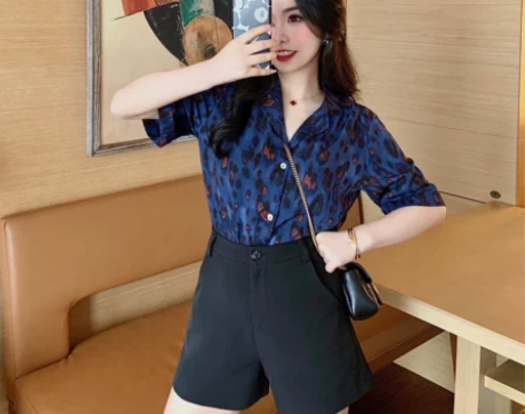 ?小个子短裤女2020年夏季外穿百搭黑色高...