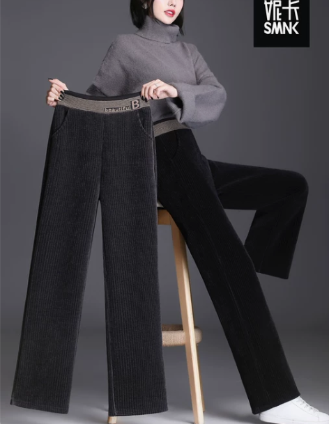 阔腿裤 阔腿裤长裤雪尼尔女秋冬2022新款...