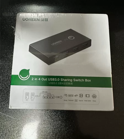 绿联 USB打印机共享器 二进四出切换器 ...