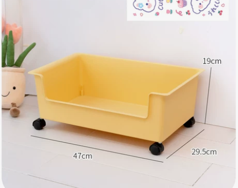 四个，学生大容量书箱装书本收纳箱放书包桌下...